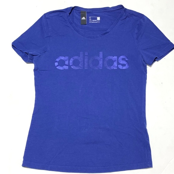 2/$20 Adidas Blue Short Sleeves Tee Size Small - Picture 1 of 7